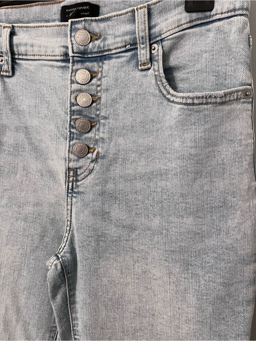 Banana Republic Light Blue High-Rise Button-Fly Cropped Bootcut Jeans Size 4